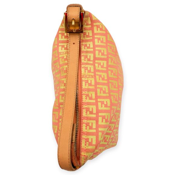 Fendi Zucca Zuccino Pink Canvas Pochette Shoulder Bag - Picture 6 of 16